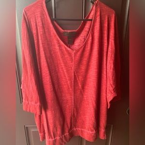 Lane Bryant 22/24 dolman top heathered red